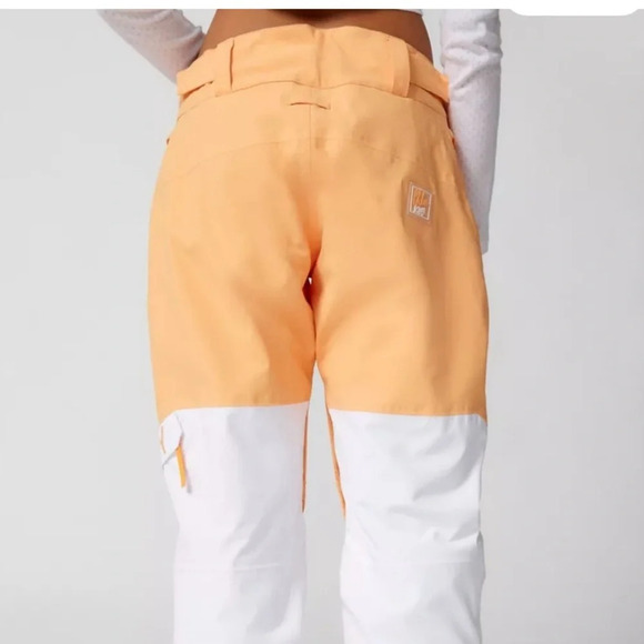 ROXY x CHLOE KIM Woodrose technical snow pants size XL NWT SNOW SKI ORANGE WHITE - Picture 5 of 13